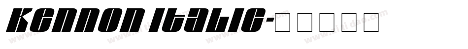 Kennon Italic字体转换